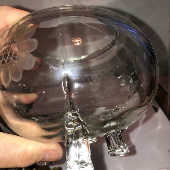 Vintage WJ Hughes cornflower pattern, 1950s, three foot bowl to display flowers. - Picture 5 of 6